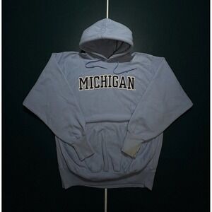 Vintage Michigan Wolverines Reverse Weave Hoodie Sweatshirt Men's XL Heavy 90s